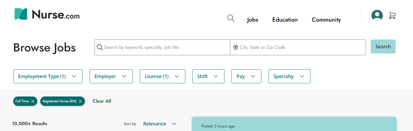 Navigating the Nurse.com Job Board