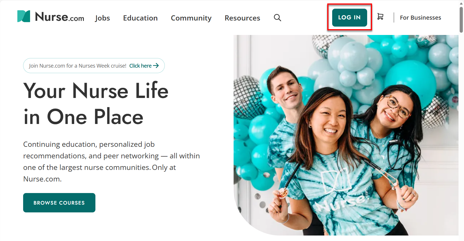 Logging Into Nurse.com