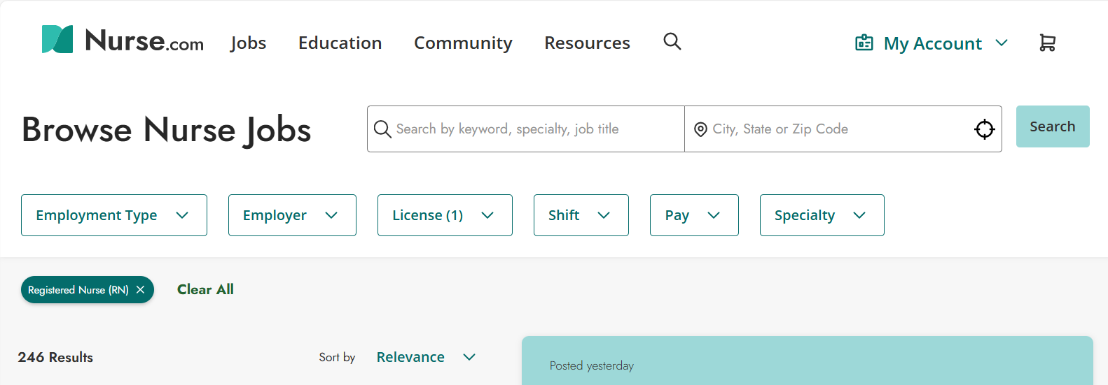 Navigating the Nurse.com Job Board