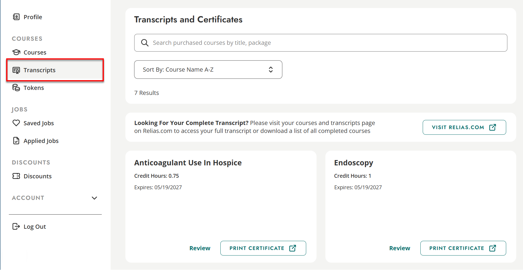How To Access Your Certificates